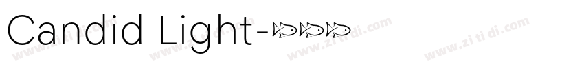Candid Light字体转换